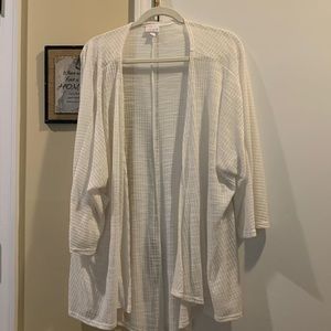 Lularoe Lindsay White Cardigan